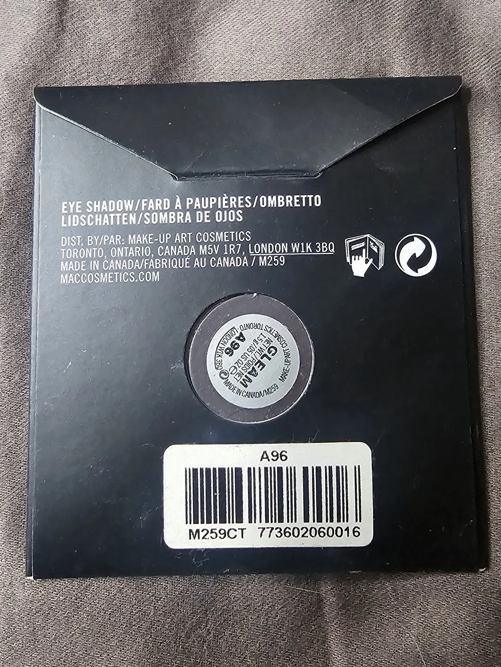 MAC Cosmetics Eyeshadow Refill — Gleam